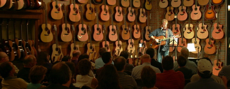 Tom performs at the Music Emporium, Lexington MA - Stagecraft & Songwriter Workshop, June 2006